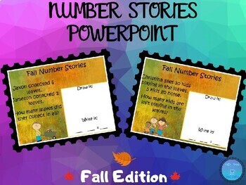 Preview of Number Stories PowerPoint * FALL EDITION