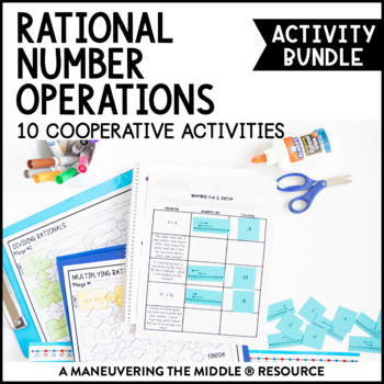 Preview of Rational Number Operations Activity Bundle | Add & Subtract Integers Activities