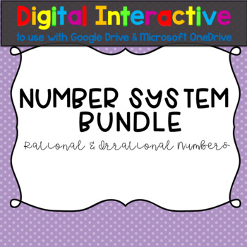 Preview of Number System Bundle with Rational and Irrational Numbers Digital