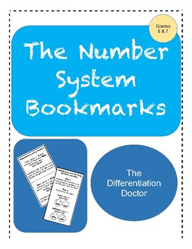 Preview of Number System Notebook Bookmarks