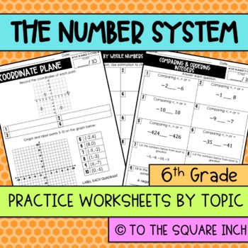 Preview of Number System Practice Worksheets