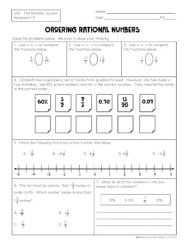 rational number system unit 6th grade math 6ns5 6ns7 tpt