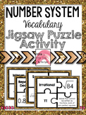 Number System - Vocabulary Jigsaw Activity 8.NS.A.1 8.NS.A