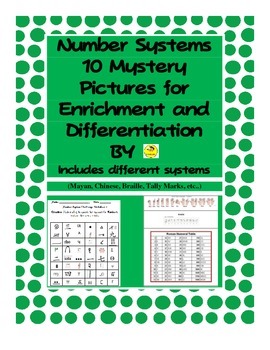 Preview of Number Systems 10 Mystery Pictures for Enrichment and Differentation