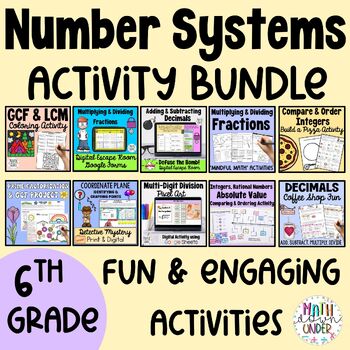 Preview of 6th Grade Number Systems Activity Bundle