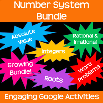 Preview of Number Systems GROWING Bundle Rational/Irrational *Google* Distance Learning