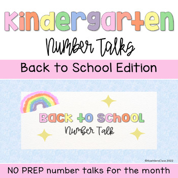 Preview of Number Talk | Back to School