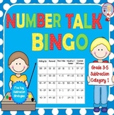 Number Talk Bingo | Subtraction Category 1