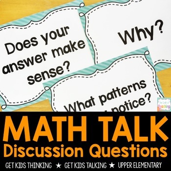 Preview of Number Talk Discussion Questions | Math Discussion Questions