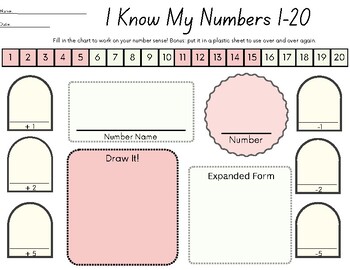 Preview of Number Talk Mat 1-20
