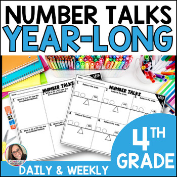 Preview of Number Talks - 4th Grade - Number Sense Activities- Math Fluency *DIGITAL*