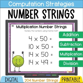 Preview of Number Talks - Number Strings for Number Sense Warm Ups & Mental Math Strategies