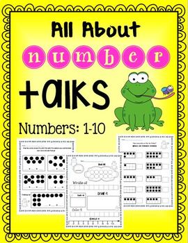 Preview of Number Sense Worksheets with Number Talks: All about numbers 1-10