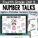 Fourth Grade Number Talks Unit 8 for Building Number Sense and Mental Math