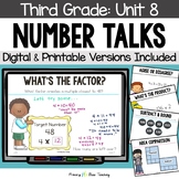 Third Grade Number Talks Unit 8 for Building Number Sense 