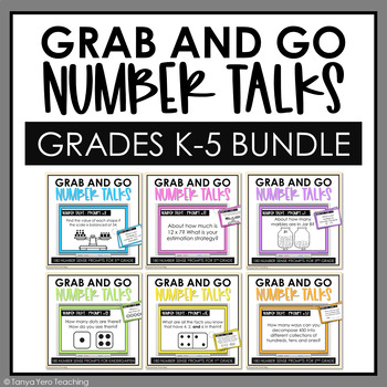 Preview of Number Talks Grades K-5 Number Sense Mental Math Yearlong Fluency Bundle