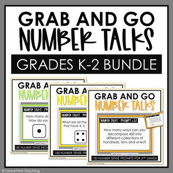 Preview of Number Talks Grades K-2 Number Sense Mental Math Yearlong Fluency Bundle
