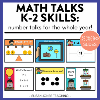 Preview of Number Talks: Daily Math Talks for Kindergarten, First, & Second Grade BUNDLE!