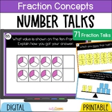 Fraction Number Talks for 4th and 5th grade - Fraction Math Talks