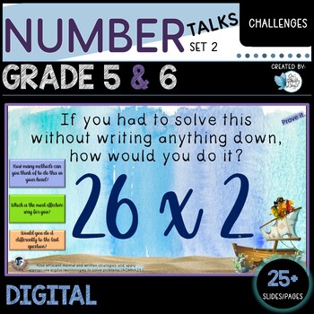 Preview of Number Talks Grades 5 to 6 Set 2