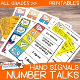 Number Talks Hand Signal Posters | Number Talks Posters | 