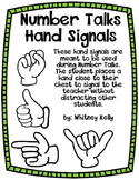 Number Talks Hand Signals
