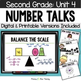 Second Grade Number Talks Unit 4 for Building Number Sense