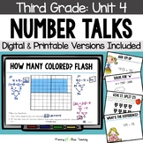 Third Grade Number Talks Unit 4 for Building Number Sense 