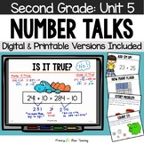 Second Grade Number Talks Unit 5 for Building Number Sense
