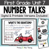 First Grade Number Talks Unit 7 for Building Number Sense 