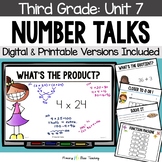 Third Grade Number Talks Unit 7  for Building Number Sense