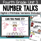 Fourth Grade Number Talks Unit 3 for Building Number Sense and Mental Math