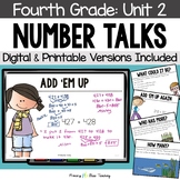 Fourth Grade Number Talks Unit 2 for Building Number Sense and Mental Math