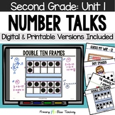 Second Grade Number Talks Unit 1 For Classroom and DISTANC