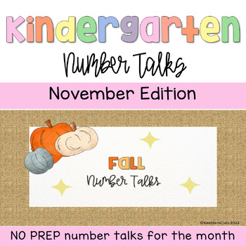 Preview of Number Talks | November & Thanksgiving