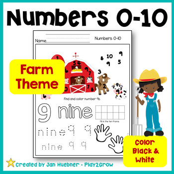 Preview of Number Talks Number Sense Farm NUMBERS to 10 Practice NO PREP