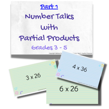 Preview of Number Talks Partial Products Grades 3 - 5 / Part 1