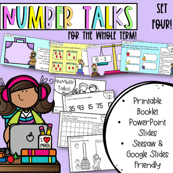Preview of Number Talks | Set Four | PowerPoint, SeeSaw & Google Slides Friendly