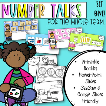 Preview of Number Talks | Set One | PowerPoint, SeeSaw & Google Slides Friendly