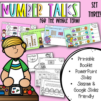 Preview of Number Talks | Set Three | PowerPoint, SeeSaw & Google Slides Friendly