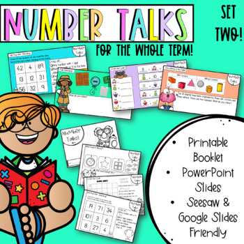 Preview of Number Talks | Set Two | PowerPoint, SeeSaw & Google Slides Friendly