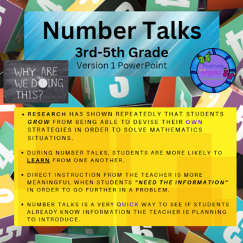 Preview of 35+ Number Talks Version 1 PowerPoint, Grades 3-5