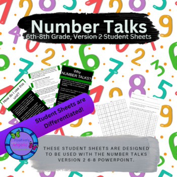 Preview of Number Talks Version 2, 6-8 Student Pages
