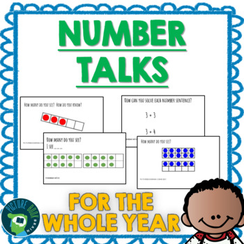 Preview of Number Talks - Whole Year Bundle K-2