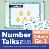 Number Talks Whole Year Bundle - Ontario Gr 1 | For In-Cla