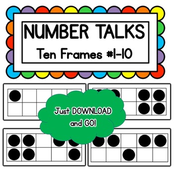 Preview of Number Talks with Ten Frames #1-10