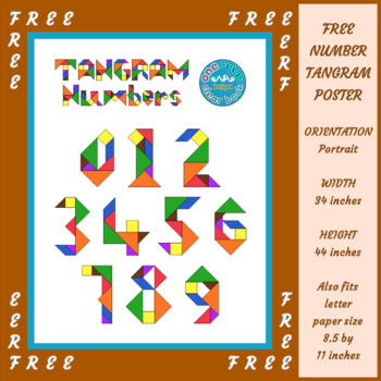 Preview of Number Tangram FREE Poster