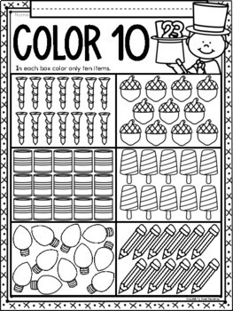 all about the number ten no prep kindergarten math printables tpt