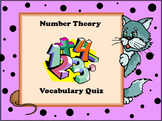 Number Theory Vocabulary Quiz