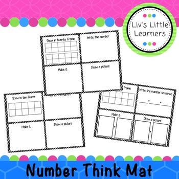 Preview of Number Think Mat (counting, addition & subtraction)